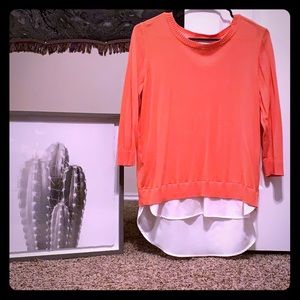 3/4 Sleeve Hi-Lo Blouse by STYLUS